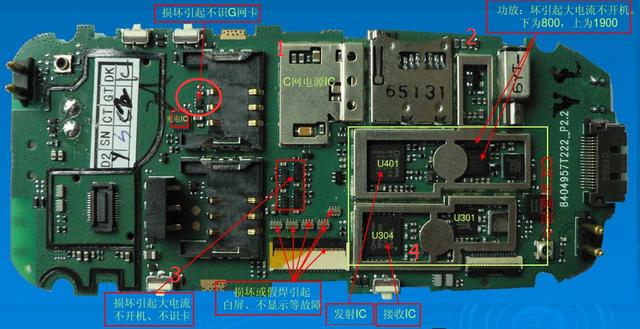一篇关于手机电路板功能区元件分析